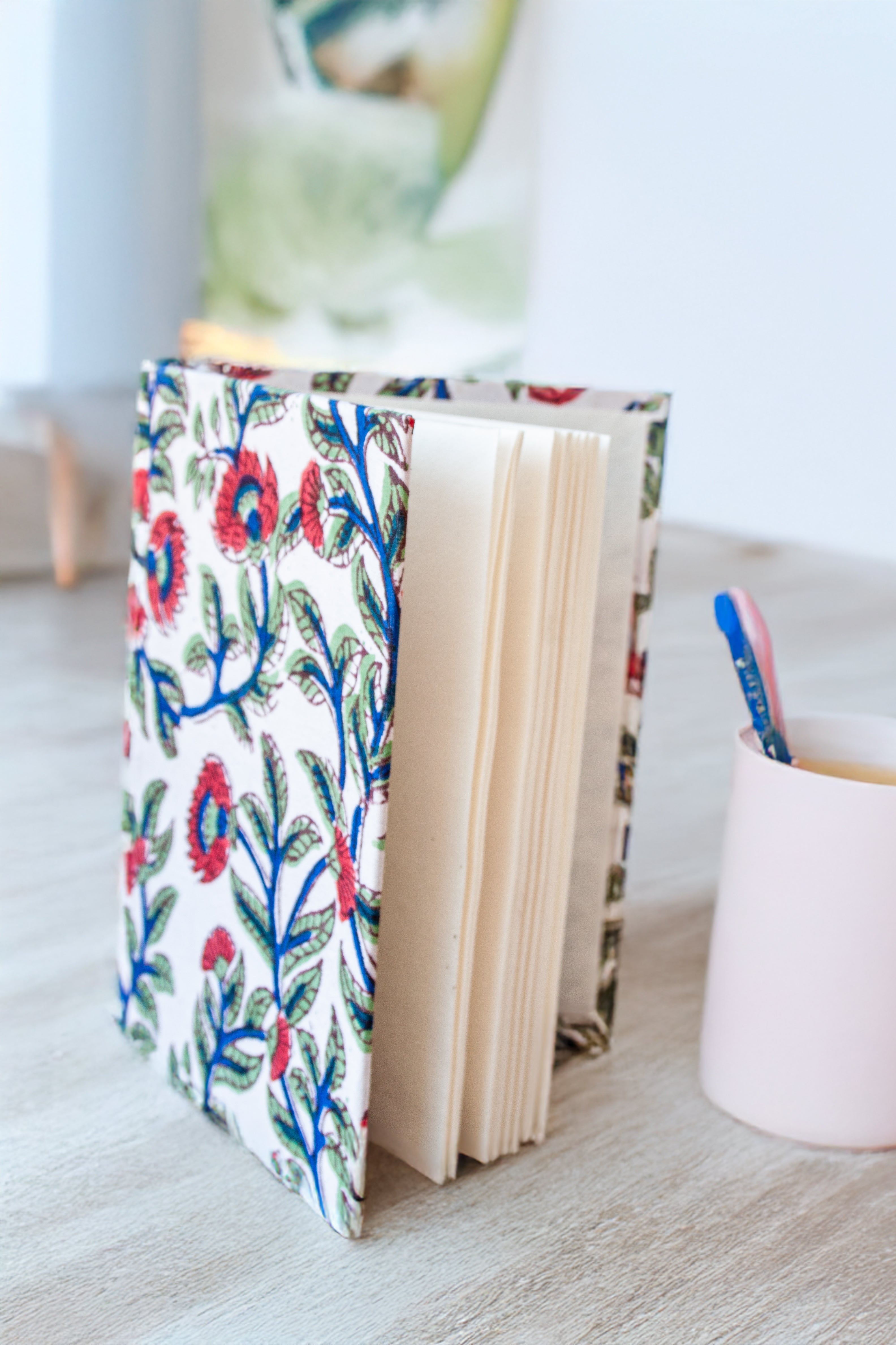 Handcrafted Block Print Fabric Notebook, gifts, journal